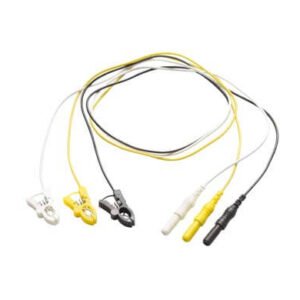 Pinch clip electrode cable 3 pcs (black, yellow, white)